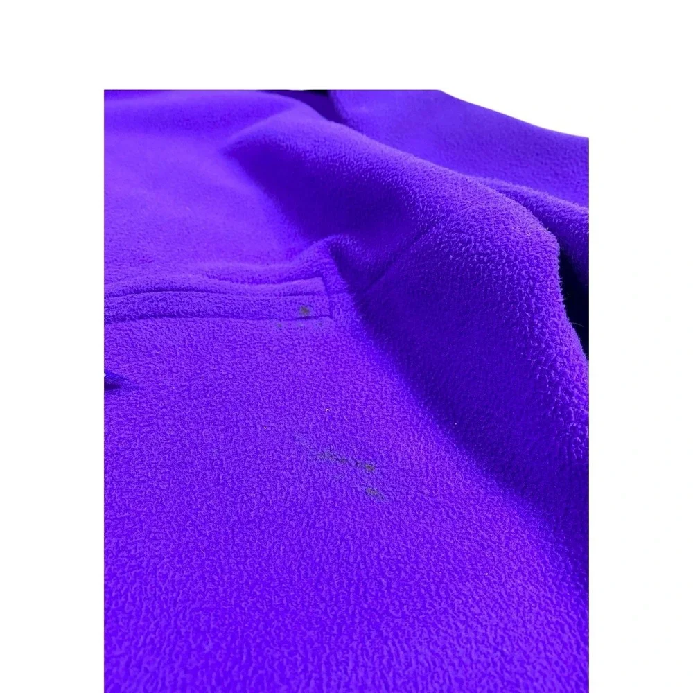 VTG 90s Duofold Ski Jacket Fleece Micro Climate Womens S Purple Teal USA 1/4 Zip